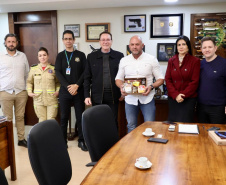 Secretário Hudson recebe prefeito de prefeito de Francisco Beltrão Antonio Pedron
