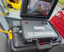 Sonar de alta tecnologia ajuda Corpo de Bombeiros do Paraná em buscas subaquáticas.