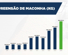 Combate ao tráfico: apreensões de drogas crescem 27,5% no Paraná no 1º semestre de 2025
