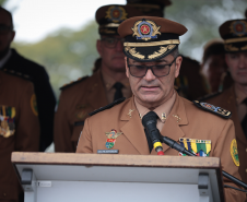 Autoridades do Estado recebem honrarias da Polícia Militar do Paraná