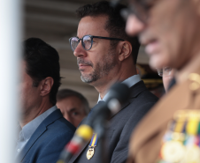 Autoridades do Estado recebem honrarias da Polícia Militar do Paraná