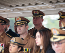 Autoridades do Estado recebem honrarias da Polícia Militar do Paraná