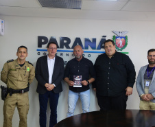 Secretário Hudson recebe o prefeito de Francisco Beltrão Antonio Pedron