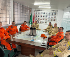 Corpo de Bombeiros do Paraná recebe visita técnica de comitiva de bombeiros do Mato Grosso do Sul