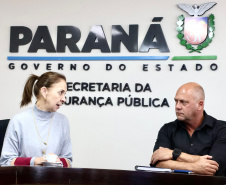 Secretário Hudson recebe a prefeita de São José dos Pinhais Nina Singer