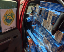 PMPR apreende carga de cigarros na fronteira com a Argentina
