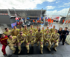 Delegação de bombeiros paranaenses no 7º Desafio Nacional de Salvamento Veicular