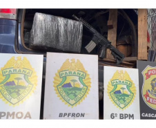 PMPR apreende mais de uma tonelada de maconha e fuzil em Santa Tereza do Oeste