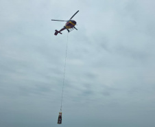 Após treinamento, helicóptero do Corpo de Bombeiros já está de prontidão no Litoral