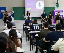 Mulher Segura: policiais realizam palestra para alunos de Direito em Ponta Grossa