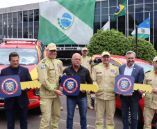 Governo do Paraná reforça estrutura do Corpo de Bombeiros em Guarapuava e Pitanga com novas viaturas