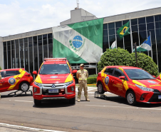 Governo do Paraná reforça estrutura do Corpo de Bombeiros em Guarapuava e Pitanga com novas viaturas