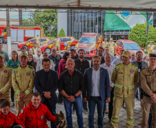Governo do Paraná reforça estrutura do Corpo de Bombeiros em Guarapuava e Pitanga com novas viaturas