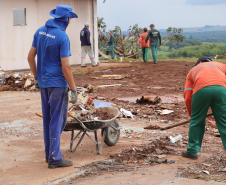 Para acelerar reconstrução, Polícia Penal coloca 89 presos para trabalhar em Rio Bonito do Iguaçu