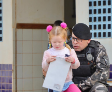 PMPR realiza ação interativa com crianças da CMEI Dona Laura em Rio Bonito do Iguaçu