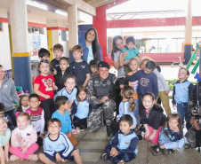 PMPR realiza ação interativa com crianças da CMEI Dona Laura em Rio Bonito do Iguaçu