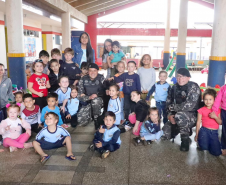 PMPR realiza ação interativa com crianças da CMEI Dona Laura em Rio Bonito do Iguaçu