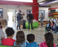 PMPR realiza ação interativa com crianças da CMEI Dona Laura em Rio Bonito do Iguaçu