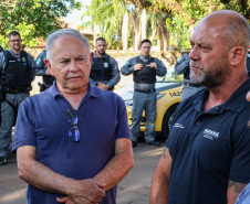 Secretaria da Segurança Pública entrega viatura da Polícia Militar a Congonhinhas, no Norte Pioneiro