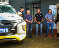 Secretaria da Segurança Pública entrega viatura da Polícia Militar a Congonhinhas, no Norte Pioneiro