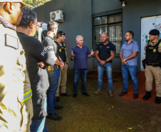 Secretaria da Segurança Pública entrega viatura da Polícia Militar a Congonhinhas, no Norte Pioneiro