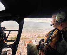 PCPR faz voos de polícia judiciária no Litoral do Estado durante o Verão Maior Paraná