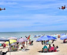 Verão Maior Paraná: Drones reforçam ações do Corpo de Bombeiros na prevenção, orientação e buscas