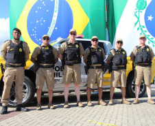 Veículos de grande porte reforçam atuação da Patrulha Costeira da PMPR no Litoral