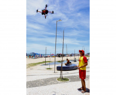 Com drones de alta tecnologia, bombeiros reforçam prevenção a afogamentos