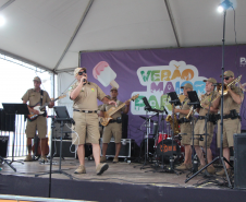 Nem a chuva afasta o público: Banda da PMPR agita o Palco Sunset em Shangri-Lá