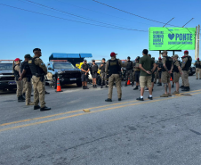 Forças de segurança realizam ação integrada com cães de faro na balsa de Guaratuba