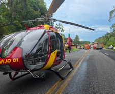 Helicóptero Arcanjo 01 eleva padrão de resgates no Litoral durante o Verão Maior Paraná