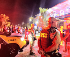PMPR garante segurança no terceiro dia de Carnaval em Pontal do Paraná