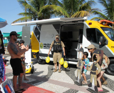 PCPR e PMPR reforçam atendimento no Litoral com módulos móveis durante o Verão Maior Paraná