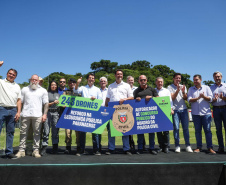 Ratinho Junior entrega 243 drones para monitoramento aéreo das forças de segurança do Paraná