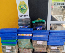 PMPR apreende 505 kg de maconha na PR-317, em Floresta, na região Norte