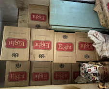 PCPR e PMPR apreendem quase 900 quilos de maconha e arsenal em depósito rural no Oeste do Paraná