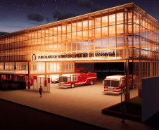 Estado entrega anteprojeto de reforma e ampliação do batalhão dos Bombeiros em Maringá