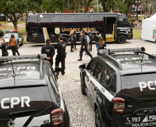 Forças de segurança participam do evento Mulheres em Ação em Curitiba