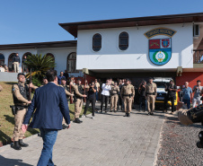 Governador inaugura sede do Comando Regional da PMPR e anuncia reforço na segurança em Pato Branco