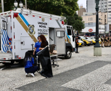 Forças de segurança participam do evento Mulheres em Ação em Curitiba