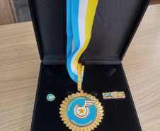 Coronel Aguiar recebe homenagem pelos serviços prestados ao BPTran