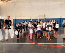 PMPR inicia projeto social de karatê para crianças e adolescentes em Dois Vizinhos