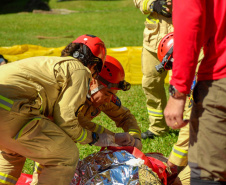 Bombeiros realizam simulado de descarrilamento de trem com múltiplas vítimas na Serra do Mar
