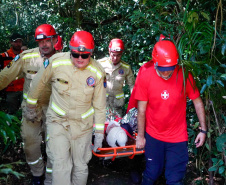 Bombeiros realizam simulado de descarrilamento de trem com múltiplas vítimas na Serra do Mar