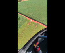 Helicóptero da PMPR localiza em Cascavel suspeitos de latrocínio em Santa Catarina
