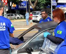 Maio Amarelo: forças de segurança realizam simulado de sinistro de trânsito em Maringá