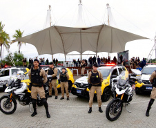 Litoral ganha reforço na segurança com novas viaturas, motocicletas e embarcações