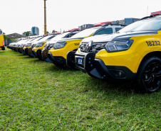 Estado entrega 55 novas viaturas para reforçar segurança nos Campos Gerais e Centro-Sul