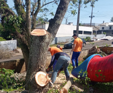 Escolas danificadas por temporal são reconstruídas com mão de obra prisional em Laranjeiras do Sul